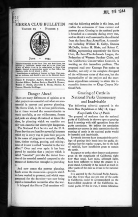 Sierra Club Bulletin 1944 Vol 29 No 3 June thumbnail